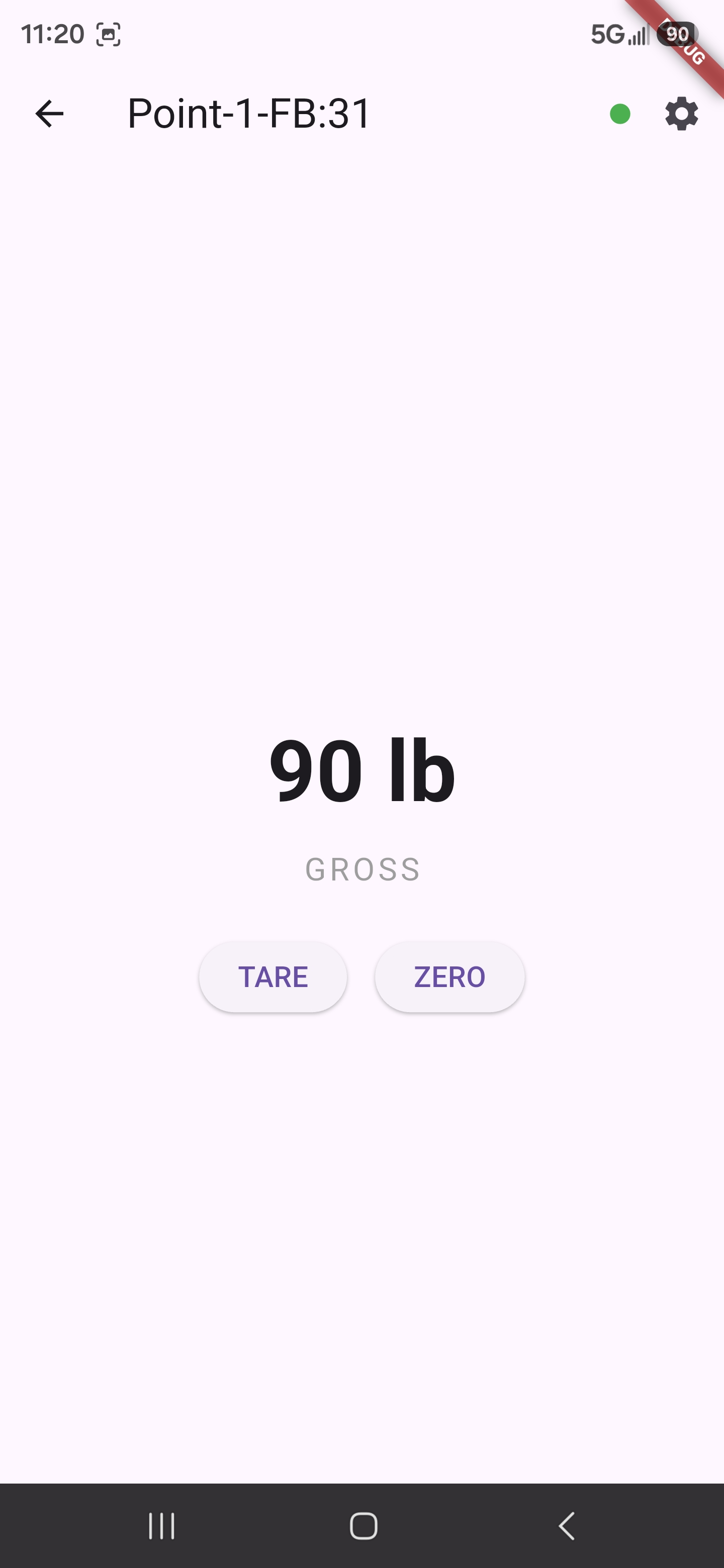 Live scale screen on Android